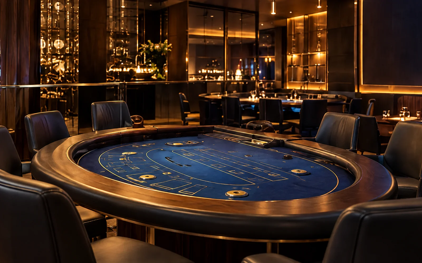 Casino Lounge with gaming tables, electronic gaming machines and lounge seating.